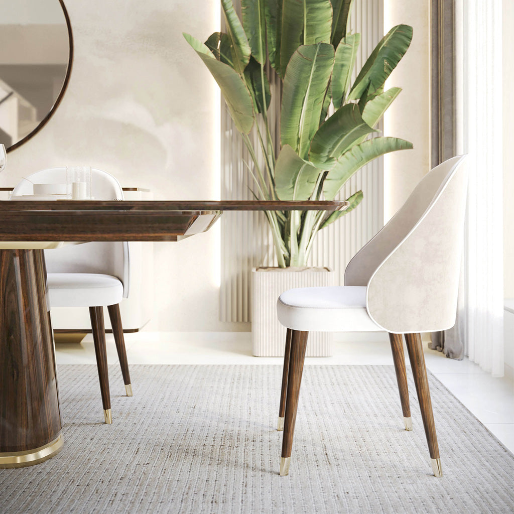 chaise de salle à manger en tissu