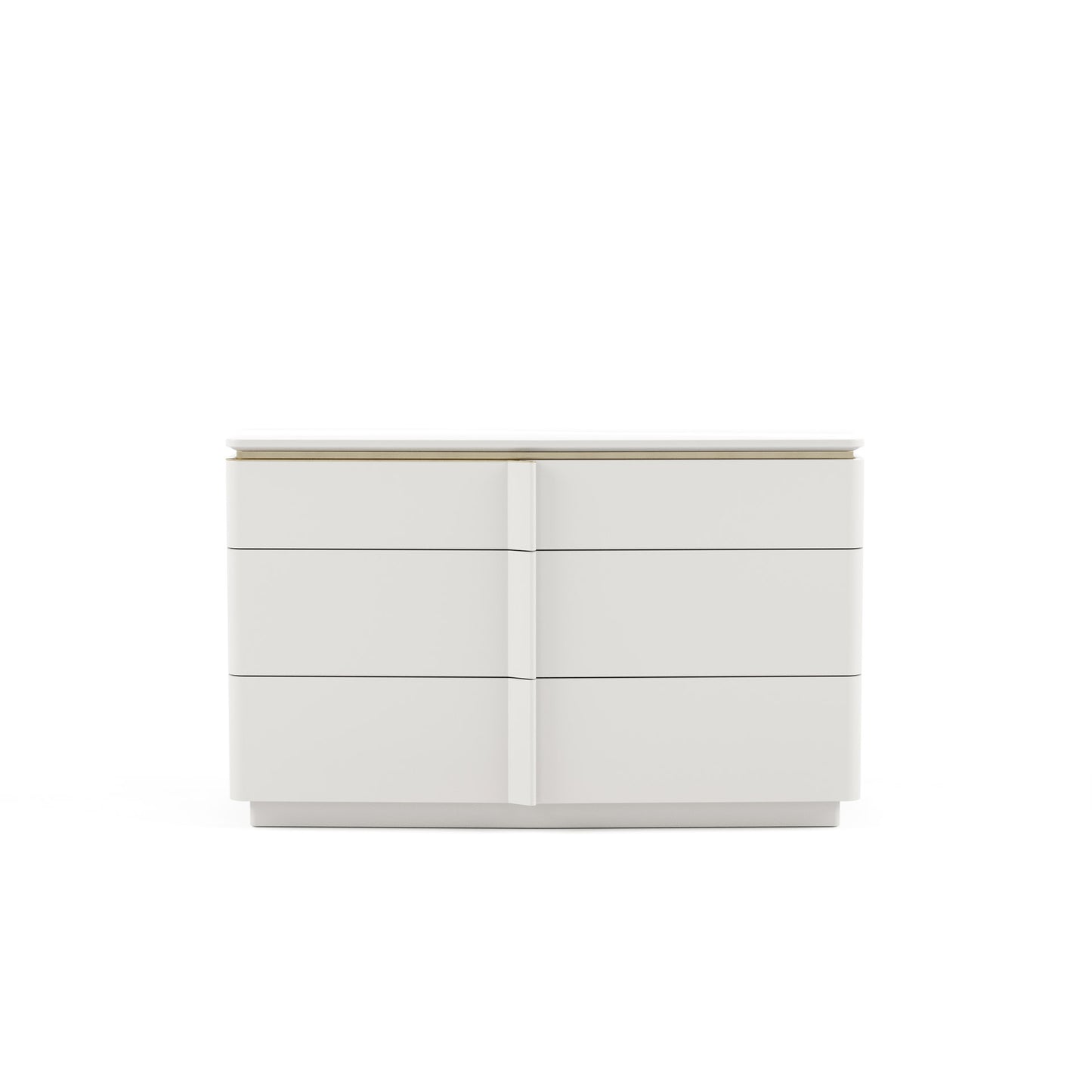 commode blanche et or