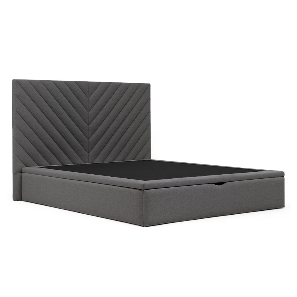 Lit coffre tissu