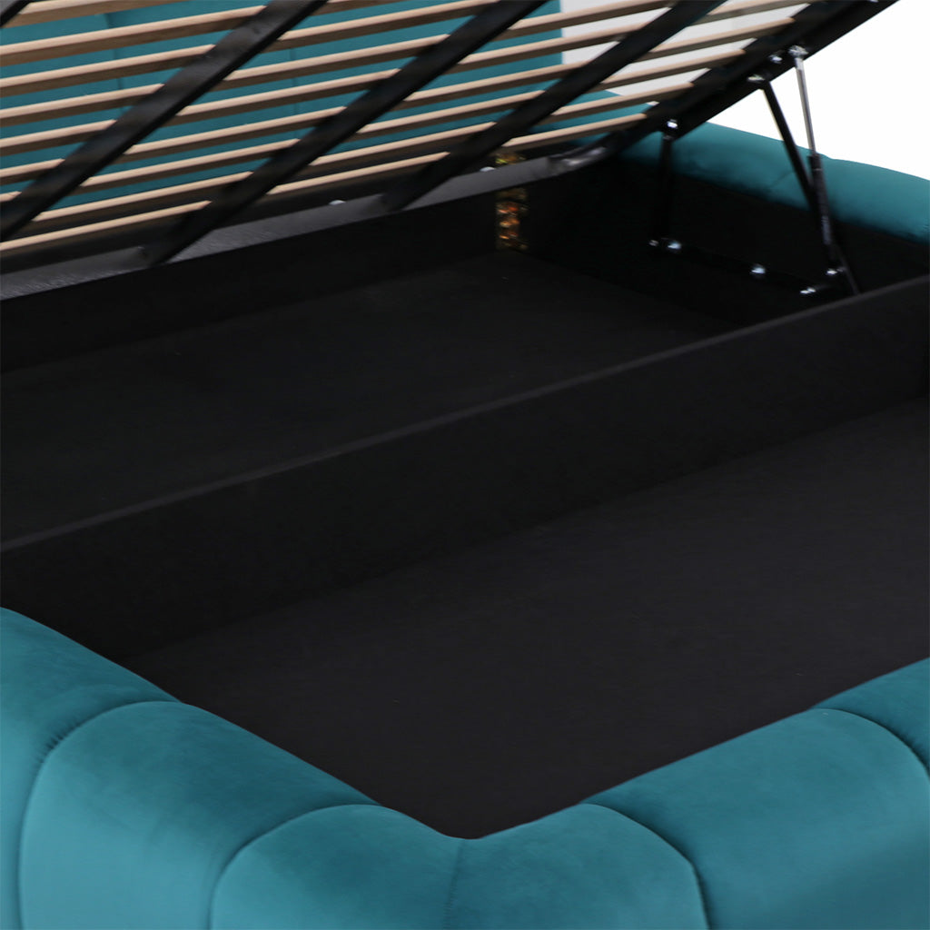 Lit coffre velours