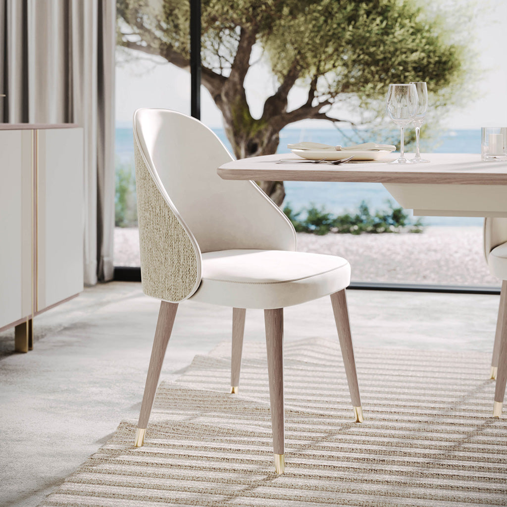 chaise de salle à manger en tissu