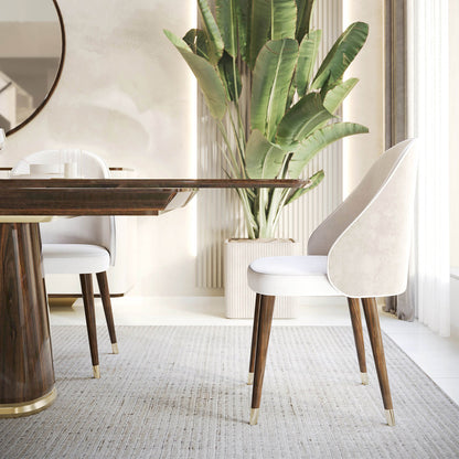 chaise de salle à manger en tissu