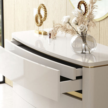 commode laquée blanche