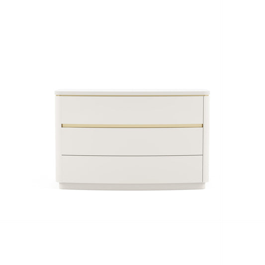 commode laquée blanche
