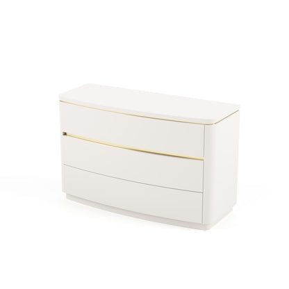 commode laquée blanche